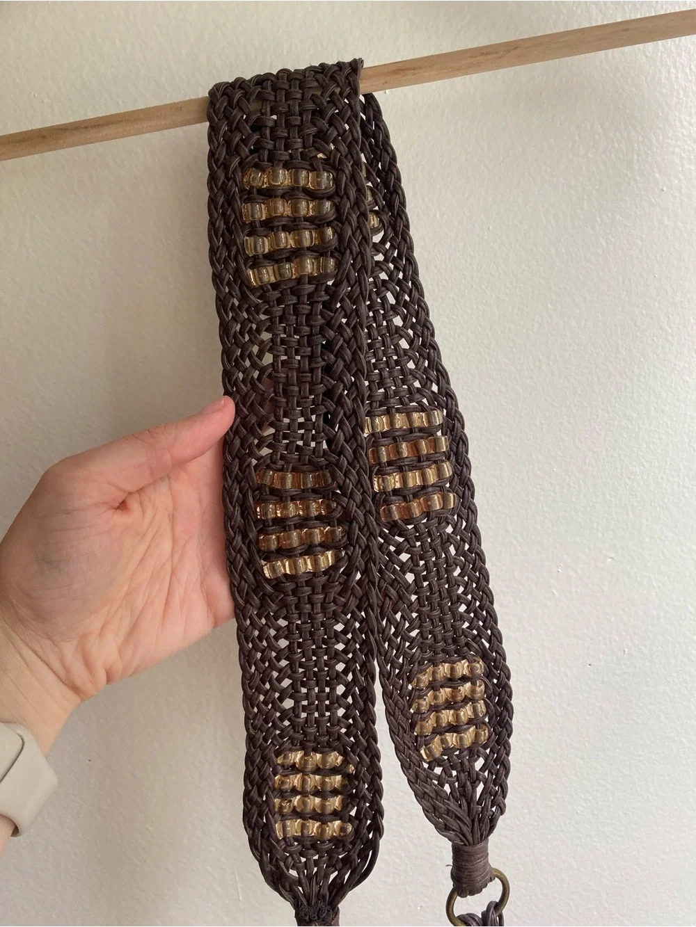 Brown beaded belt